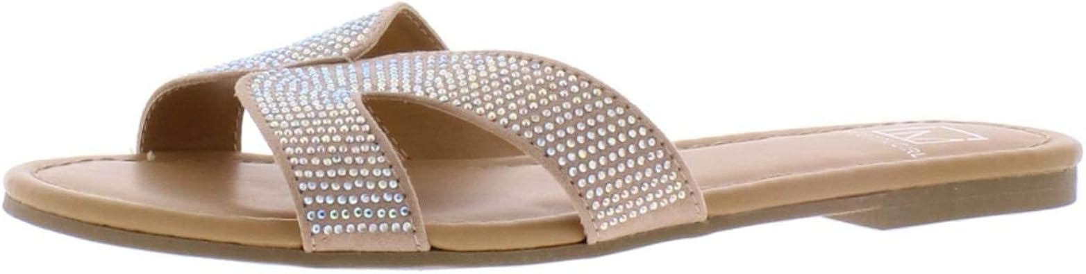 fabric slide sandals