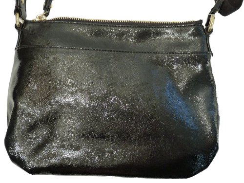 Liquid Gloss Leather Swingpack Black F48767 Coach Daisy