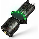 WALSIO 7 Way Blade 4 Pin Trailer Light Circuit Tester with 6 LED Function Light Tester for RV Truck Trailer Socket Tester, 7 Pin to 4 Trailer Plug Indicators Tester