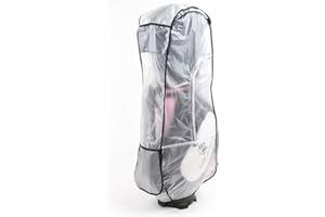 CEMGYIUK Golf Bag Rain Cover,PVC Clear Rain Cover for Golf Bag,Golf Bag Rain Protection Cover for Golf Push Carts,Waterproof Hood for Golf Bag,Heavy Duty Club Bags Raincoat for Golfer