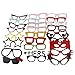 BESTOYARD Photo Booth Props Diy Kit Dress-up Costume Accessories with Mustache Hats Glasses Lips Bowties for Wedding Party Christmas 76PCS