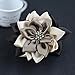 Merdia Jaw Hair Claw Clip for Women with Sharp leaves Flower Mix Color(Black,Beige and Coffee)