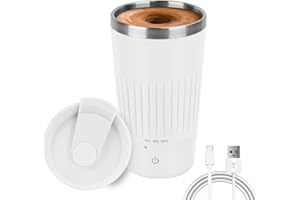 Beyoung Auto Stirring Cup, Automatic Magnetic Self Stirring Coffee Cup With 3 Mixing Function, Travel Tumbler Car Cup For Milk Chocolate Mocha,Creamy white (creamy-white)