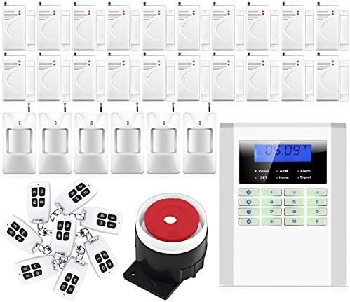 Home Security Alarm Smart Home Wireless/Wired GSM/PSTN Home Security Alarm System 20 Pcs Door / Window Sensor