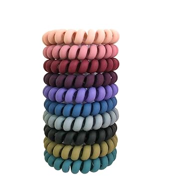 Amazon Com 10 Pcs Spiral Hair Ties Colorful Coil Hair Ties