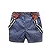 Baby Boy Shirt and Tie Sets Long Sleeve Woven Top+ Bowknot+ Shorts with Suspender Straps Outfits Pink