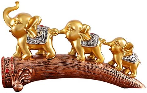 JUIANG Creative Lucky Elephant Crafts Home Furnishing Ornaments Resin Decoration European Style Living Room TV Cabinet Wine Cabinet Entrance Decoration,Send Friends Gifts, a