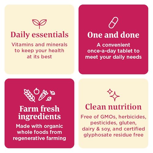 MegaFood Women's One Daily| Whole Food-Based Multivitamin with Iron Supplements| Vitamin E, Vitamin B12, Biotin, Zinc| Supports Optimal Health and Wellbeing| Loaded with Antioxidants| Ideal for Women Over 40| Helps in Energy Metabolism & Thyroid Gland Function| Convenient Once-a-Day Tablet| 72 Tablets