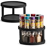 2 Pack Non Skid Lazy Susan Turntable Cabinet