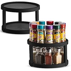 2 Pack Non Skid Lazy Susan Turntable Cabinet