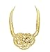 BlingKicks Super Chunky Industrial Mesh Chain Inter-Locked Pretzel Necklace Set with Earrings