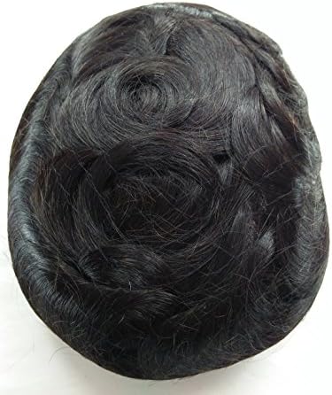 Premium Beauty Men's Toupee Lace Front Hair Replacement Real Human Hair Pieces 100% Human Hair (SWISS)