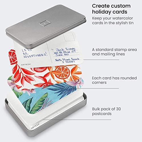 Watercolor playing cards pack with intricate designs on paper, priced at $19.99.