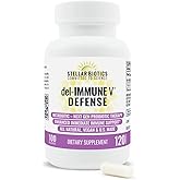 Del-Immune V® Defense by Stellar Biotics, All-Natural Immune Support & Gut Health (+) Immediate Care, Metabiotic: NextGen Probiotic Therapy (120 Caps)