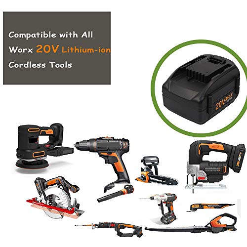 20V 4.0Ah WA3520 Replacement Lithium-ion Battery for Worx Cordless Power Tools Series WG151s, WG155s, WG251s, WG255s, WG540s, WG545s, WG890, WG891 - Thumbnail 3