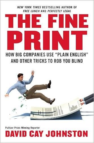 The Fine Print How Big Companies Use Plain English And Other Tricks To Rob You Blind Amazon Es Johnston David Cay Libros En Idiomas Extranjeros