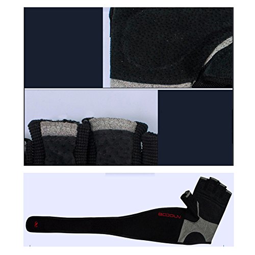 Half Finger Weight Lifting Gloves with Wrist Wraps Support Training,Fitness,Exercise ,for Men and Women