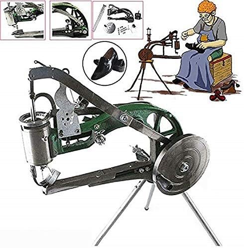 Hgedz DIY Hand Machine Cobbler Shoe Repair Machine, Dual Cotton Nylon Line Sewing Machine for Shoes, Sneakers Raincoats, Leather Bags - English Manual