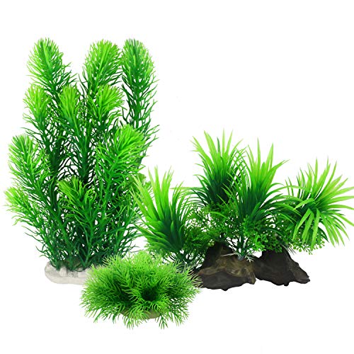 image for MyLifeUNIT Artificial Aquarium Plants, Plastic Fish Tank Decor Plants 
