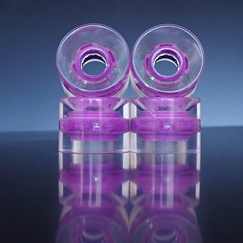 Purple 10 Set (40 Pcs) Blank Pro 60 X 45Mm Cuiser Led Light Up Wheels Fits Longboard Banana Board Skateboard