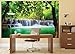 GREAT ART Poster – Waterfall Feng Shui – Picture Decoration Nature Jungle Paradise Thailand Asia Travel Wellness Spa Yoga Meditation Image Photo Decor Wall Mural (55x39.4in - 140x100cm)