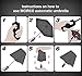 Auto Open Close Umbrella, MCIRCO Travel Umbrella Wind proof Compact Automatic Umbrella Unbreakable Lightweight Foldable Black Rain Umbrella with Slip Proof Handle and Reflective Stripe