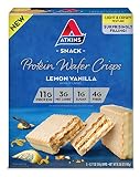 Atkins Protein Wafer Crisps, Lemon Vanilla, Keto Friendly, 5 Count