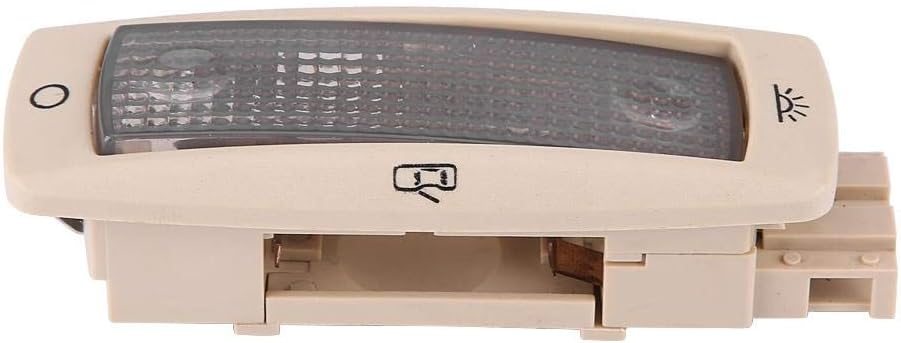 Qiilu Car Rear Reading Dome Lamp, Rear Reading Map Dome Light Ceiling Lamp for Golf Beetle Caddy 3B0947291B(Beige)
