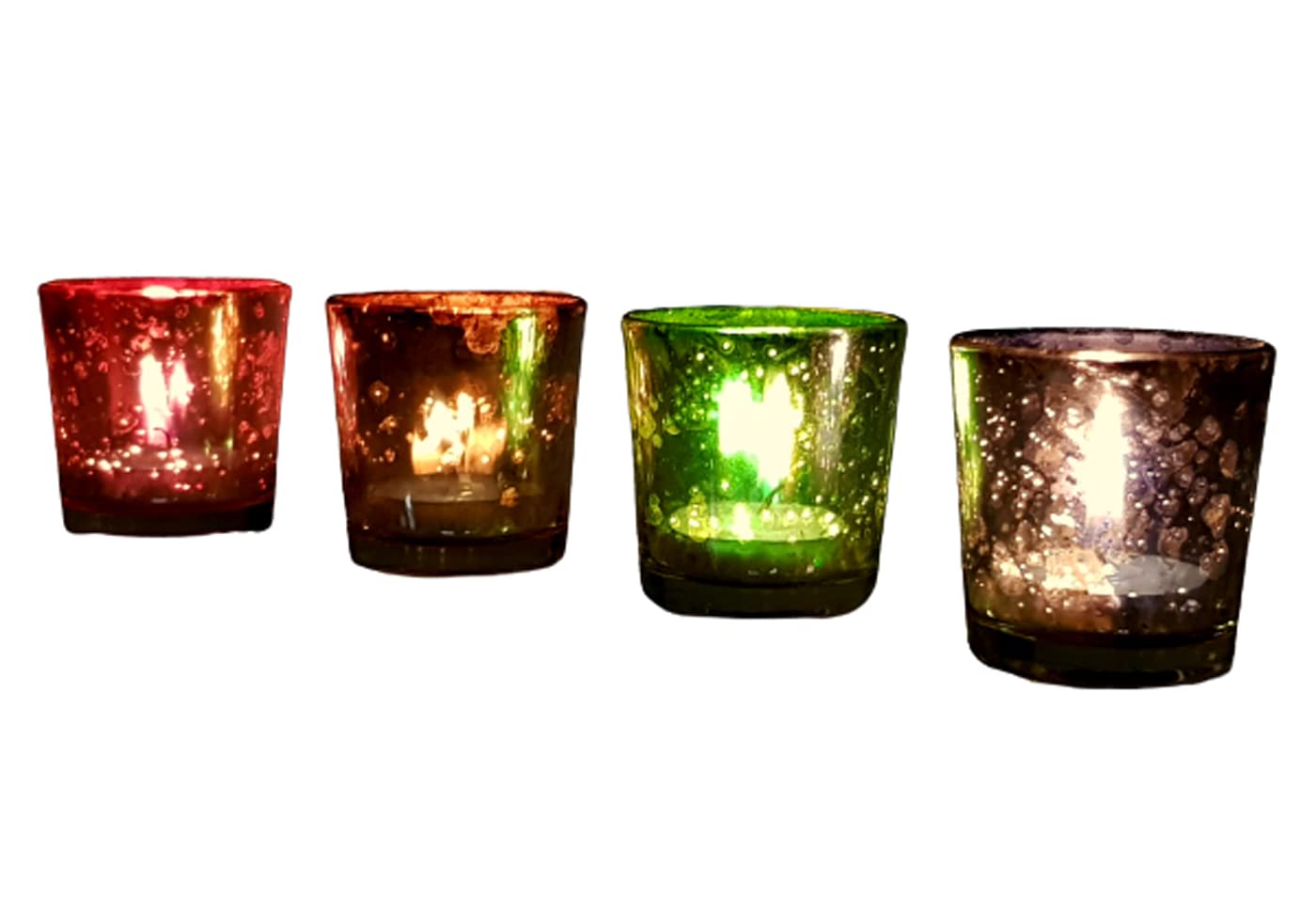 eSplanade Tealight Holders/Tealight Candles Holders Votive Holders Festival Lights Multi-colour - Small - set of 4