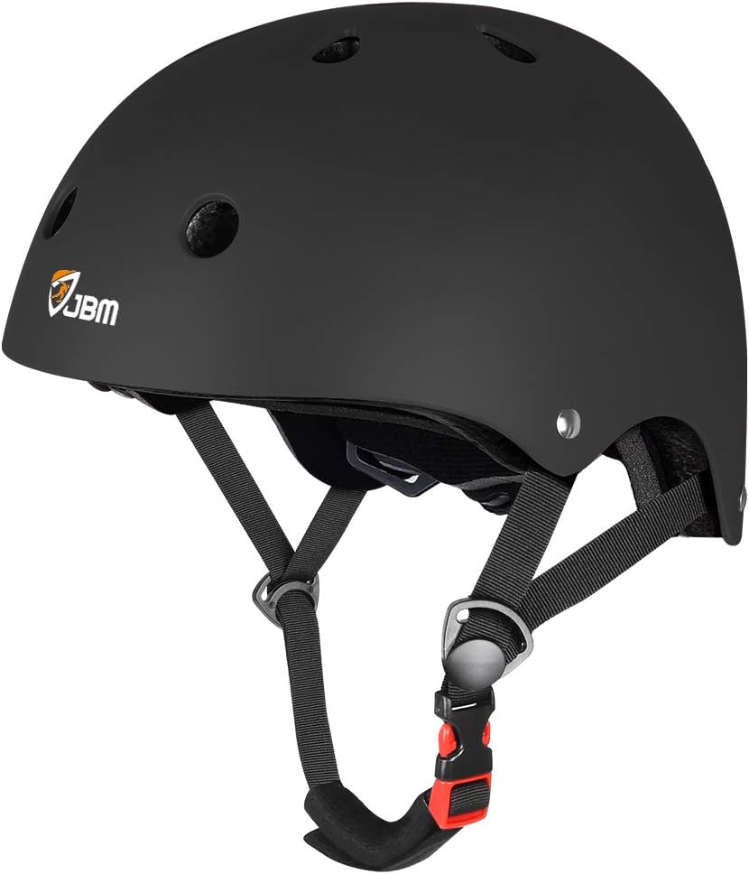 JBM Skateboard Helmet CPSC ASTM Certified Impact Resistance Ventilation for Multi-Sports Cycling Skateboarding Scooter Roller Skate Inline Skating Longboard