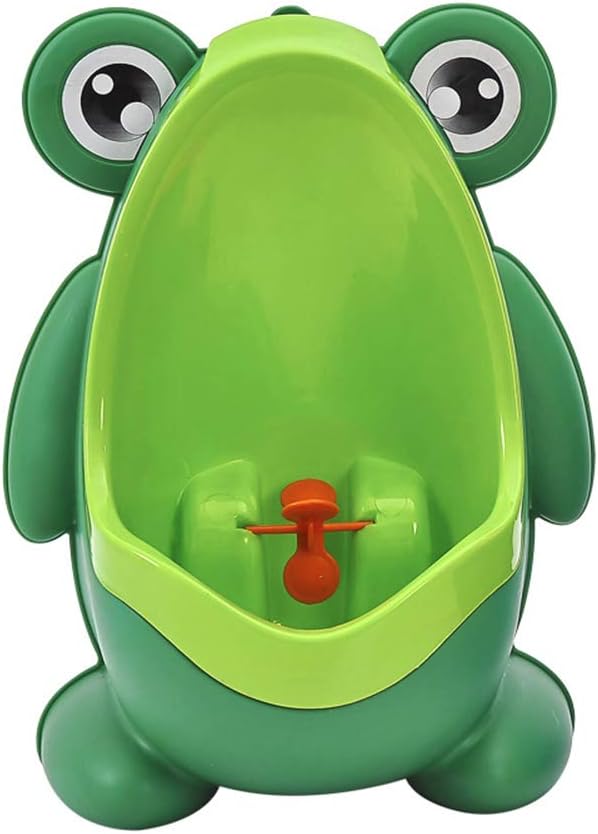 Frog Potty Training for Boys,Frog Pee Training,Cute Removable Training Urinal Toilet with Funny Aiming Target(Green)
