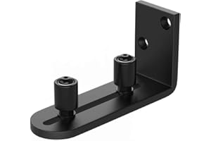 WINSOON New Sliding Barn Door Floor Guides,Sliding Barn Door Hardware,Adjustable Rollers Wall Mount Guide,Carbon Steel Barn D