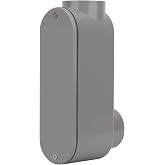 CKVIHAV 2 Inch Rigid PVC Conduit Body Type LB, Slip x Slip PVC Conduit Bodies LB Type with Cover and Gasket, Gray