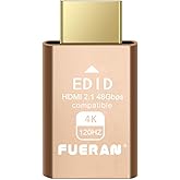 FUERAN HDMI 2.1 Dummy Plug 4K@120Hz Virtual Display Emulator, Headless Adapter, HDMI Display Adapter, Supports 3840x2160@120H