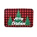 Gz party Merry Christmas Door Mat,18 x 30 Inch Winter Holiday Non-Skid Floor Mat Switch Mat Indoor Outdoor Home Garden, Easy to Clean Low Profile Mat for Entry Patio Garage High Traffic Areas (red)