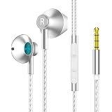 SSinaaes Wired Earphones, Wired Earbuds with Microphone, in-Ear Headphones HiFi Stereo, Headphones Compatible with Android, MP3 and Most 3.5mm Jack