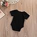 Mrs.Baker'Home 2 Styles Newborn Baby Lovely Sentence Print Short Sleeve Summer Romper Bodysuit (0-3 M, Black)