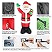 Fanshunlite Christmas Inflatable 8FT Santa Claus Carry Gift Box Lighted Blow-Up Yard Party Decoration Xmas Airblown Inflatable Outdoor Indoor Home Garden Family Prop Yard