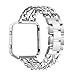 bayite For Fitbit Blaze Bands, Replacement Stainless Steel Chain Bands with Metal Frame for Fitbit Blaze Silver