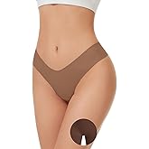 OVRUNS Camel Toe Underwear for Women Low Waist Camel Toe Thong No Show Seamless Workout Cameltoe Proof Concealer Panties