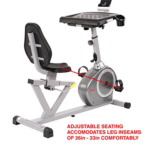 sunny health & fitness magnetic recumbent exercise bike