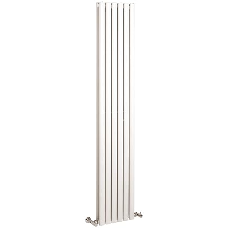 Hudson Reed Heizkörper Revive - Designheizkörper aus Stahl mit Pulverbeschichtung in Weiß (RAL 9016) - 1800 x 354 mm - Doppel