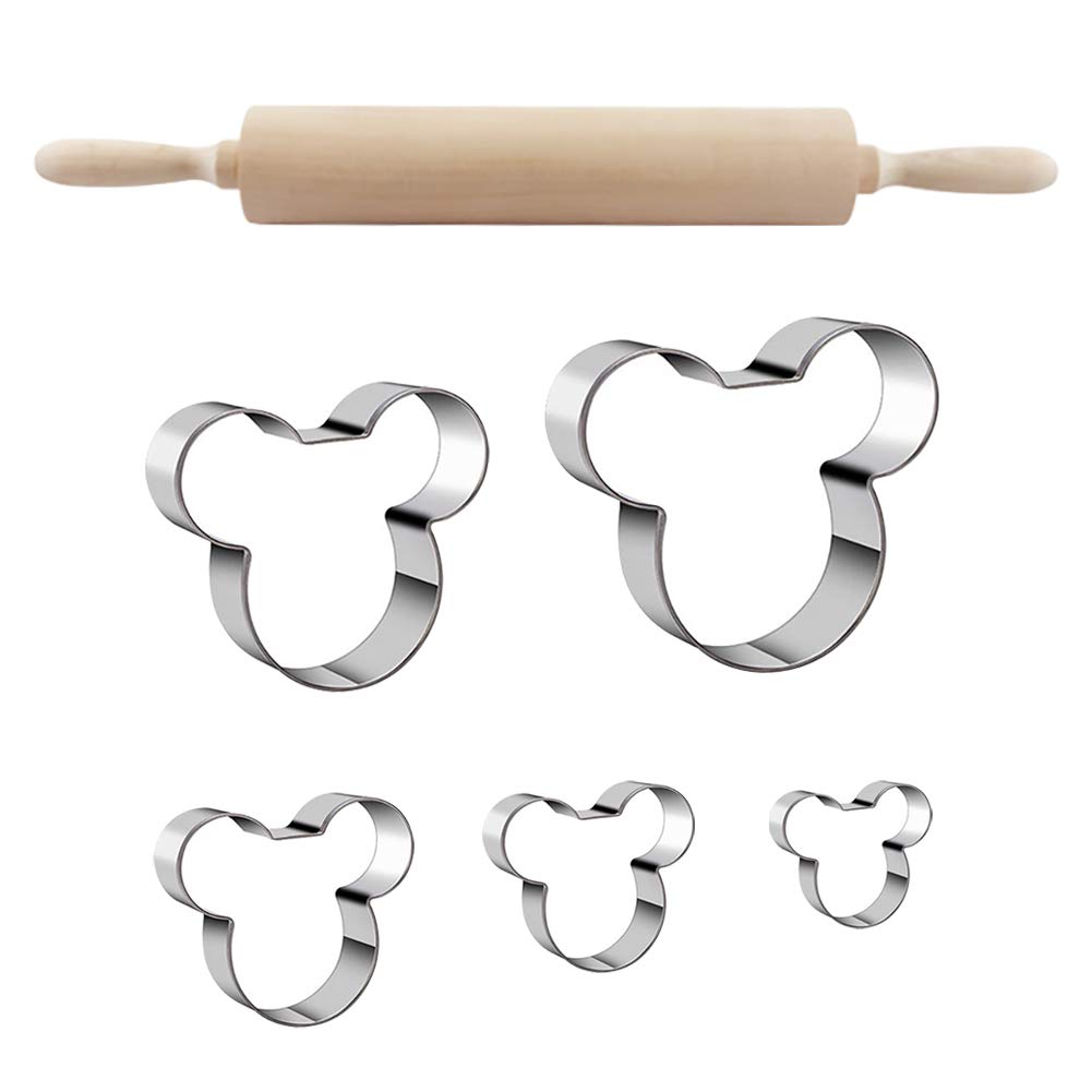 Arbor rolling pin, unpainted rolling pin, with wooden handle, used for pasta, pastries, fudge, pie crust, pizza, dough cake, etc.