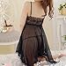 HuaYang Women Girl Sexy lingerie Yarn skirt Cosplay Suit Hot T-back Nightwear(Black)