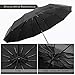 Bodyguard 12 Ribs Windproof Travel Umbrella with Teflon Canopy, Lengthened Handle with Auto Open Close Button, Compact Protection from Rain, Free Upscale Leather Cover