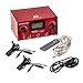 One Tattoo World OTW-P008-3R Dual Digital LCD Tattoo Machine Power Supply with Stainless Steel Pedal and 2 Clip Cords, Red