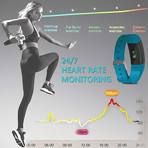 MorePro Fitness Tracker with Blood Pressure Heart Rate Monitor IP67