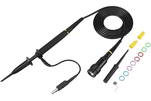 Hyuduo 60MHz Oscilloscope Probe, BNC Probe with 100X Attenuation, Color Ring for Channel Identification, 2000V Voltage, 2m Ca