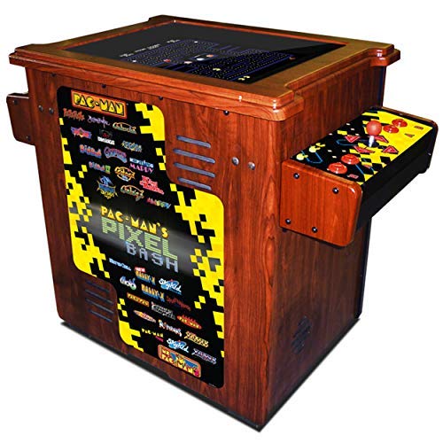 NAMCO America, inc. Pac-Manâ€™s Pixel Bash Cocktail Table â€“ Wood Grain