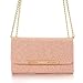 iPhone 8 Case,iPhone 7 Case, LONTECT Bling Glitter PU Leather 7 Card Slots Wallet Case Handbag with Detachable Magnetic Back Case & Metal Chain for Apple iPhone 8/iPhone 7 - Rose Gold